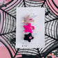 Pink Black Spooky Halloween Party Stars