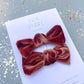 Chocolate Velvet Knot Bow Pigtails