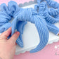 Azul Blue Ribbed Teacher Gift Set- Lanyard| Knotted Headband| Scrunchie