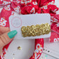 Gold Glitter Single Snap Clip Barrette
