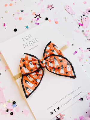 Small Orange Ghost Bow