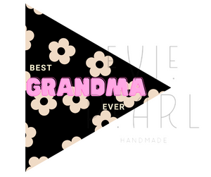 Black Daisy Best Mama, Nana, Gigi, MiMi, Grandma Printable Flag
