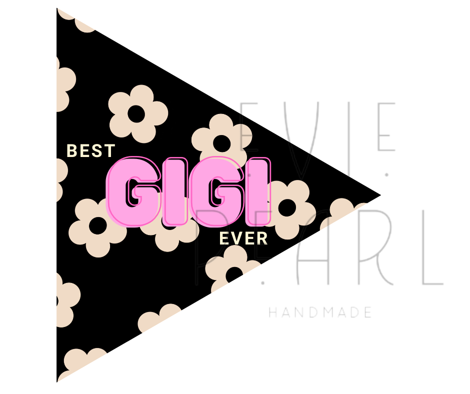 Black Daisy Best Mama, Nana, Gigi, MiMi, Grandma Printable Flag