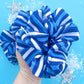 Blue White Stripe Kanas City Oversized Scrunchy
