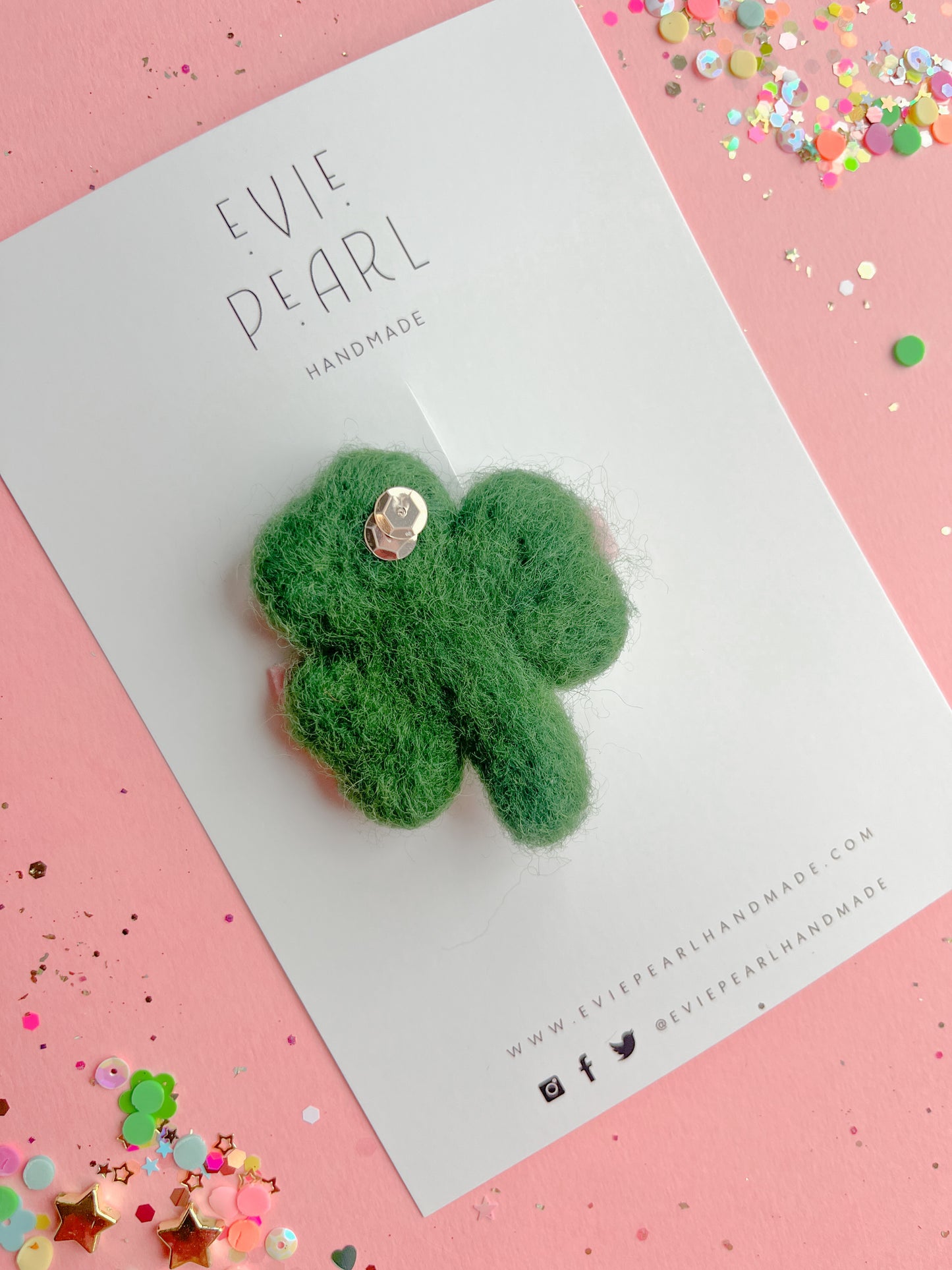 Shamrock Felt Clip