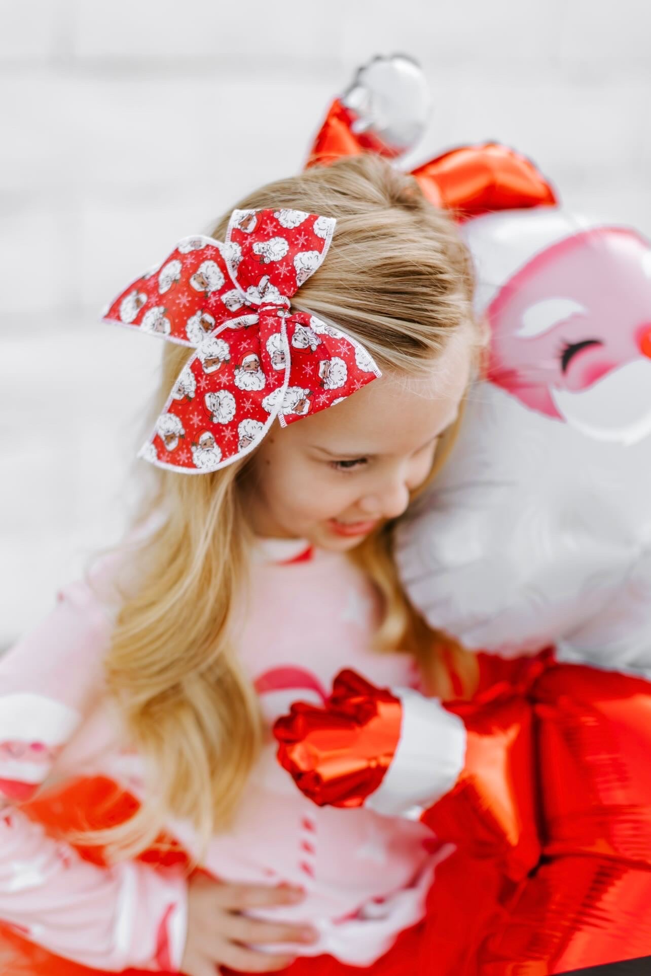 Red Santa Oversized Bow