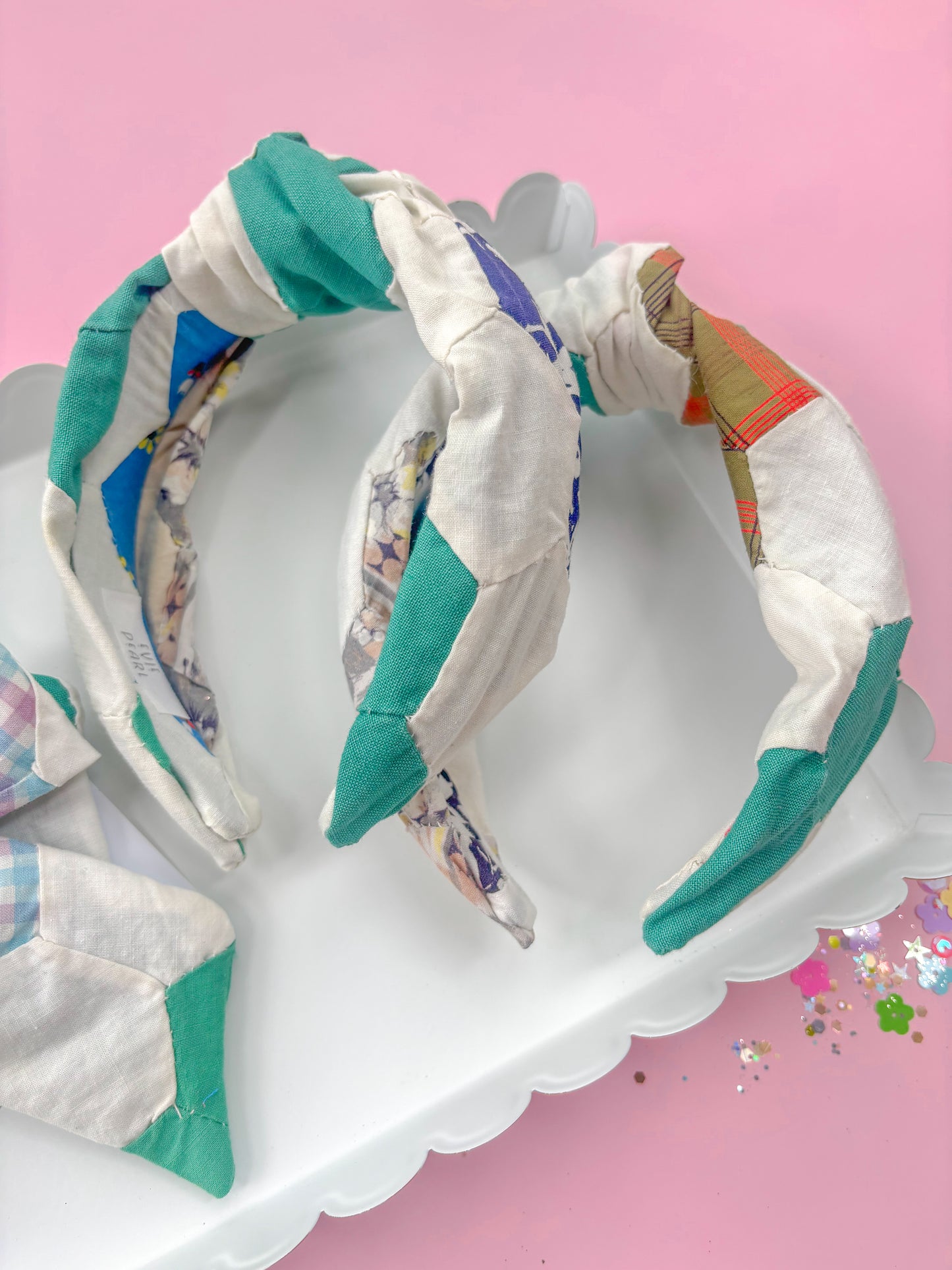 Vintage Heirloom Patchwork Quilted Knotted Headband