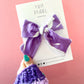 Purple White Large Pinwheel Bow