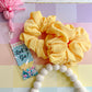 Yellow Crinkle Oversized Scrunchy