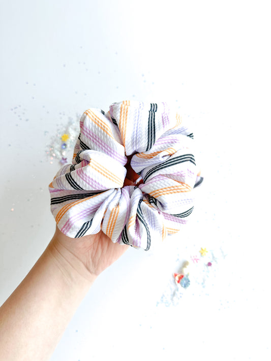 Black White Orange Purple Oversized Scrunchy