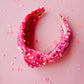 Hot Pink Iridescent Sequin Knotted Headband for Girls & Women