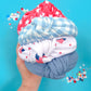 Blue Gingham Knotted Headband
