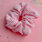 Light Pink Ribbed Regular Scrunchy