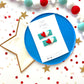 Felt Red & White Hearts on Robin Blue Snap Clip- Pigtails