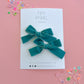 Tropical Punch Teal Velvet Classic Pigtails
