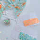 Orange Glitter Single Snap Clip Barrette