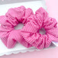 Taffy Pink Ribbed Oversized Scrunchy