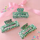 Green Clover Medium Claw Clip