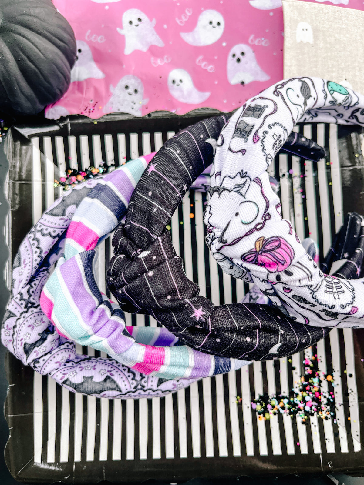 Spooky Halloween Knotted Headband for Girls & Women