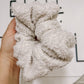 Cream Sherpa Oversized Scrunchy