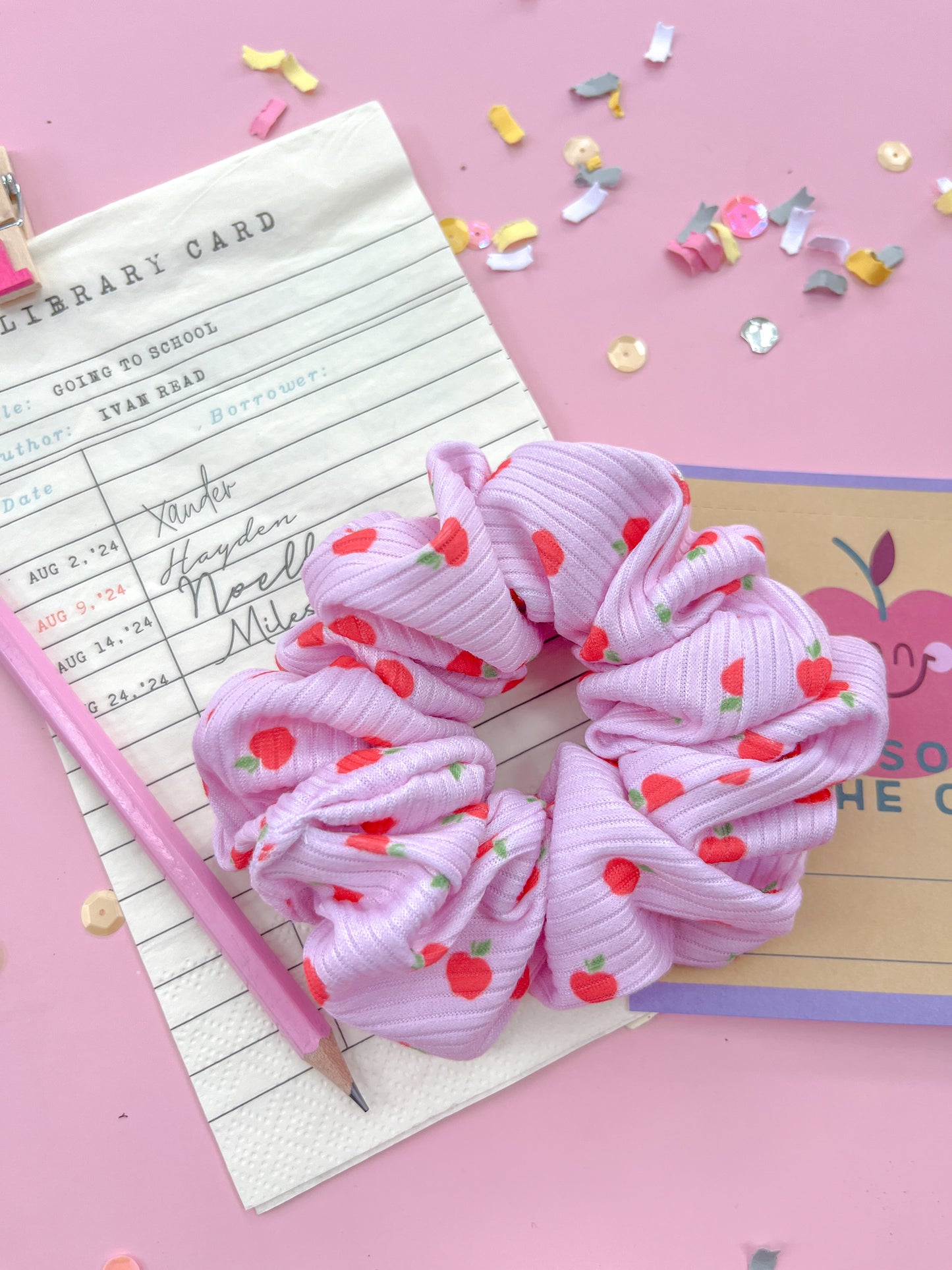 Pink Apple Regular Scrunchy
