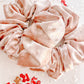 Pink Crushed Velvet Oversized Scrunchy