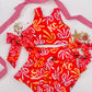 Red KC Bows XL Pinwheel Bow