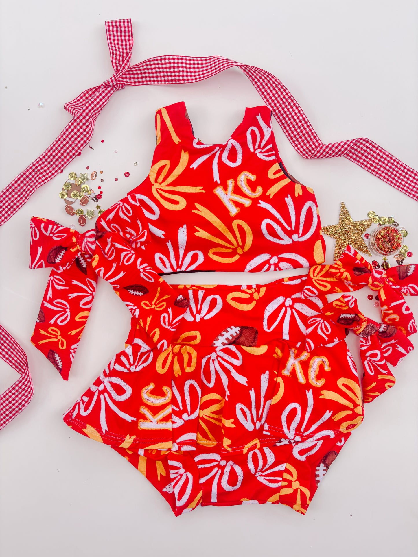 Red KC Bows XL Pinwheel Bow