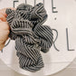 Black Ribbed Oversized Scrunchy