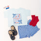 Red Star, Blue Glitter & USA Flags Trio Clip Set