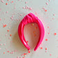 Colorblock- Bubblegum Pink & Hot Pink Knotted Headband