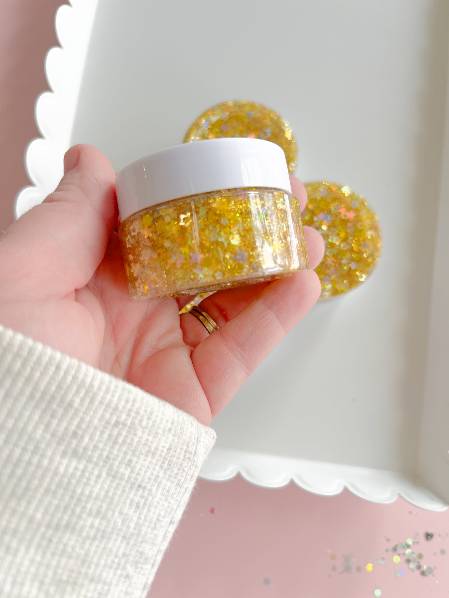 Gold Stars Hair Glitter Gel