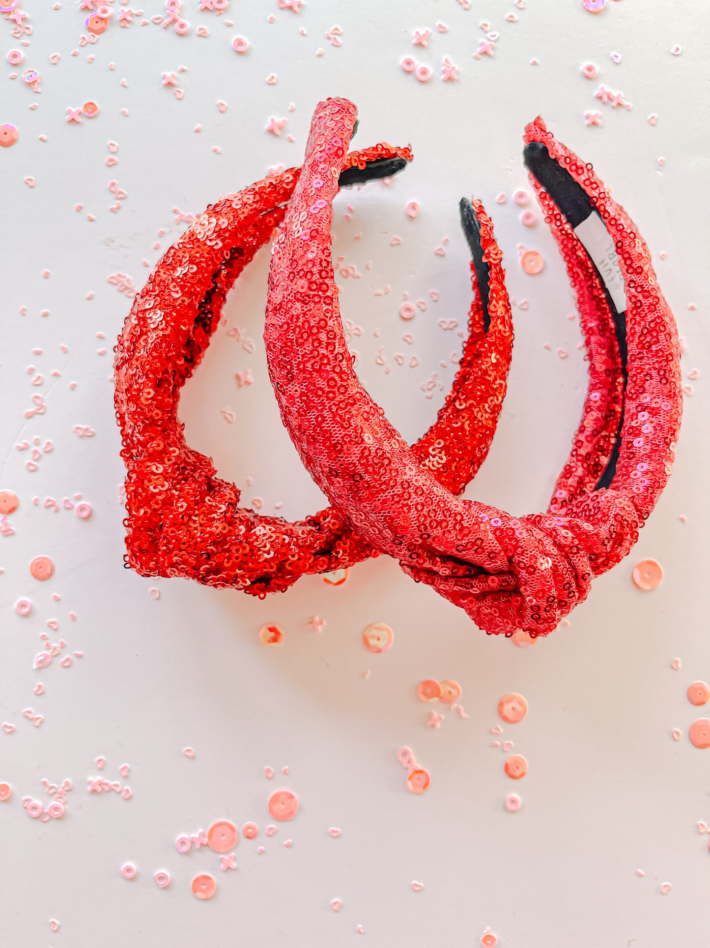 Red Sequins Knotted Headband