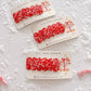 Red Glitter Candy Cane Single Snap Clip