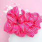 Pretty In Pink Stripe Scrunchy