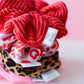 Kasie Red Ribbed Regular Scrunchy