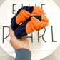 Navy Orange Knotted Headband for girls and women