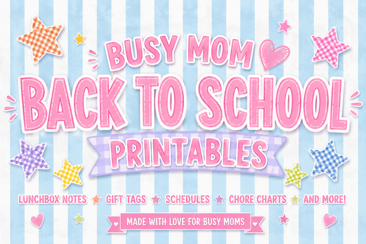 Busy Mom Back To School Printables-Over 55 pages