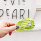 Green Marbled Flat Medium Claw Clip