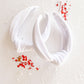 White Velvet Knotted Headband