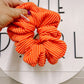 Orange Ribbed Oversized Scrunchy