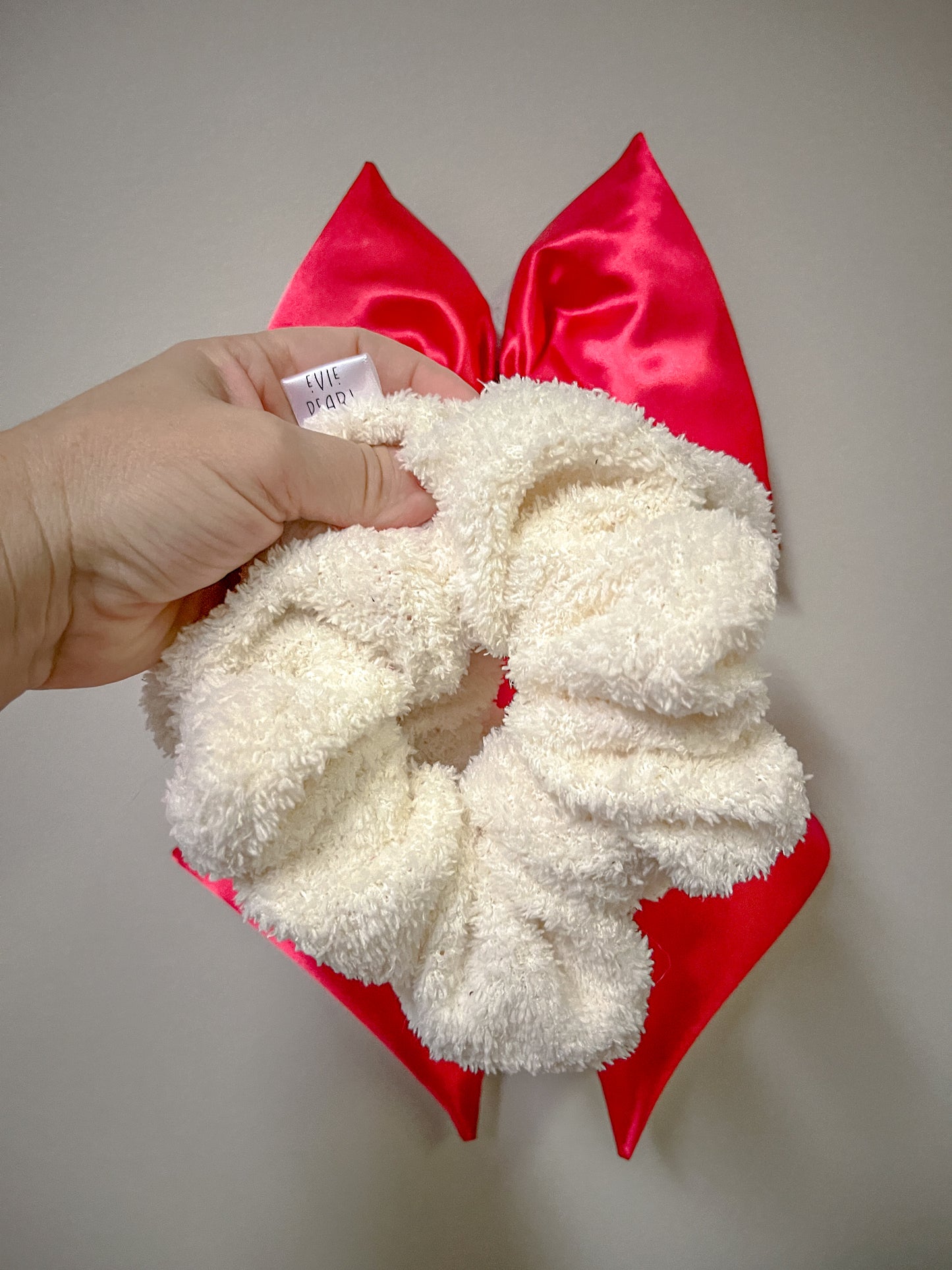 Cream Sherpa Oversized Scrunchy