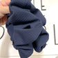 Solid Navy Bullet Oversized Scrunchy