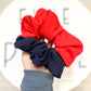 Navy Red Colorblock Oversized Scrunchy