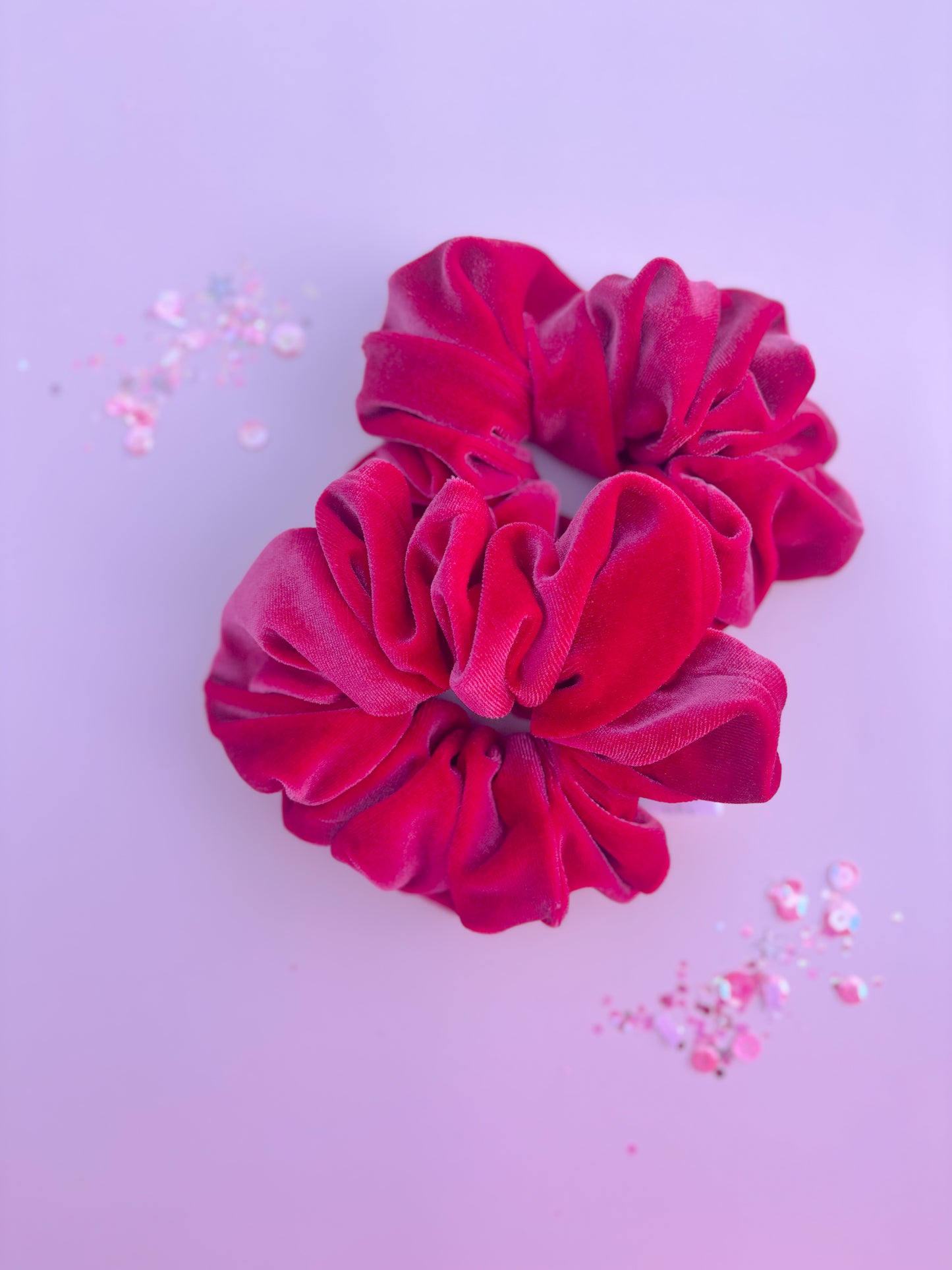 Rosie Pink Velvet Oversized Scrunchy