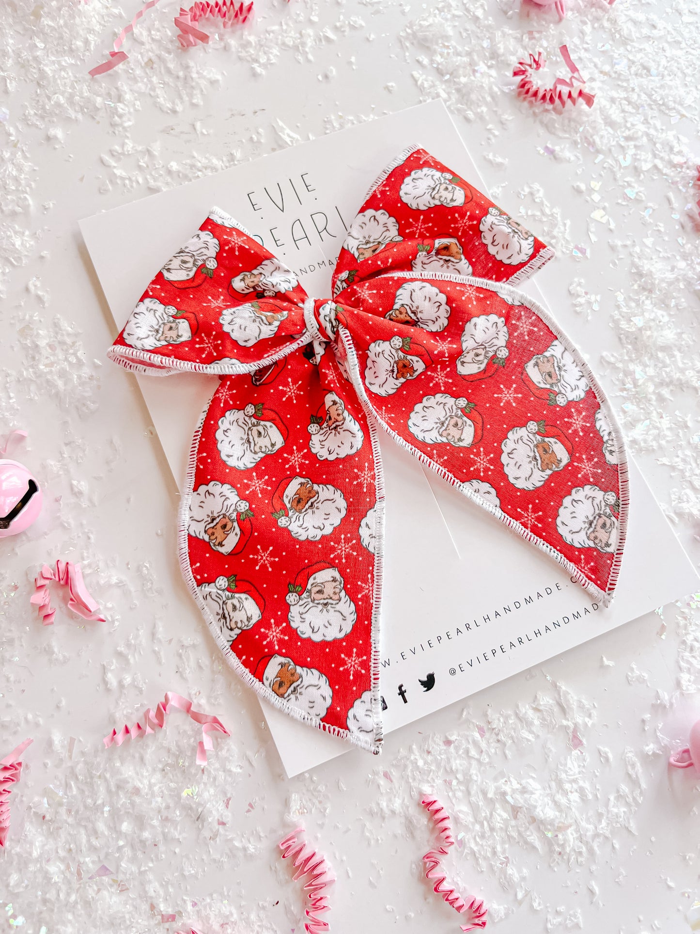 Red Santa Oversized Bow