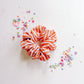 Pink Orange Halloween Stripes Oversized Scrunchy