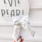 Gray Sweatshirt LongTailed Bow: Soft Neutral Hair Bow