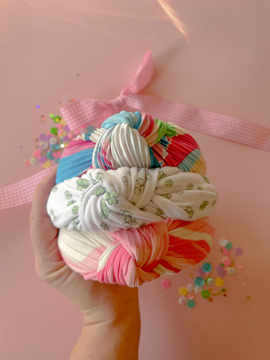 Pink Swirl Knotted Headband