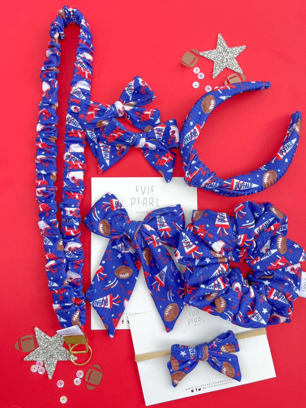 Buffalo Bills Hair Accessories | Bows, Scrunchies & Headbands